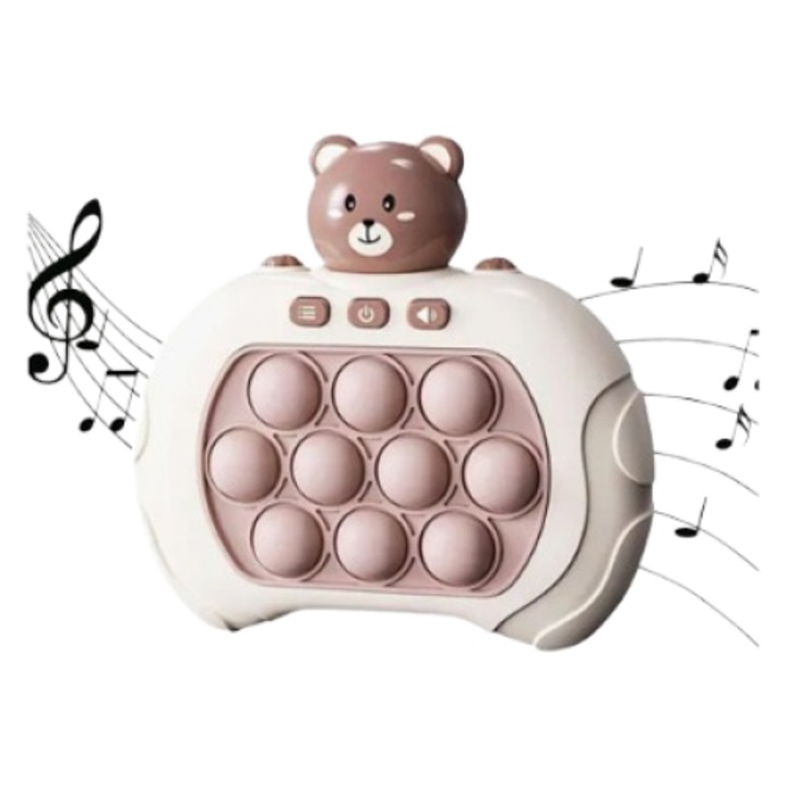 Pop-it konzol 999 játékszint, Speed Pass játékgép, Medve modell, 13 × 12,5 × 6 cm