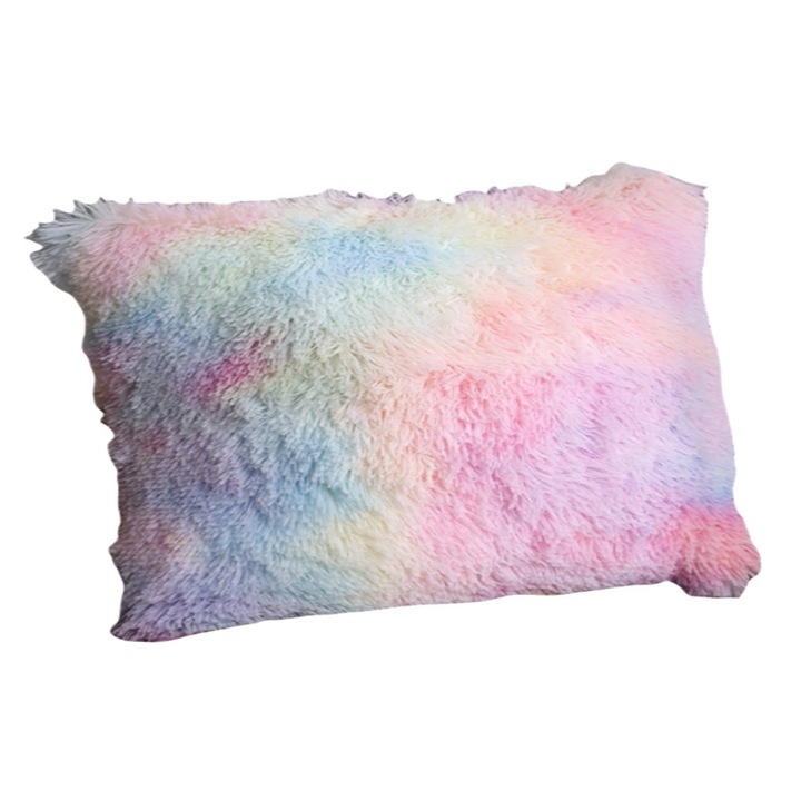 Ръчно изработена калъфка за възглавница, висококачествен къс плюш, 30x50 см, цветна