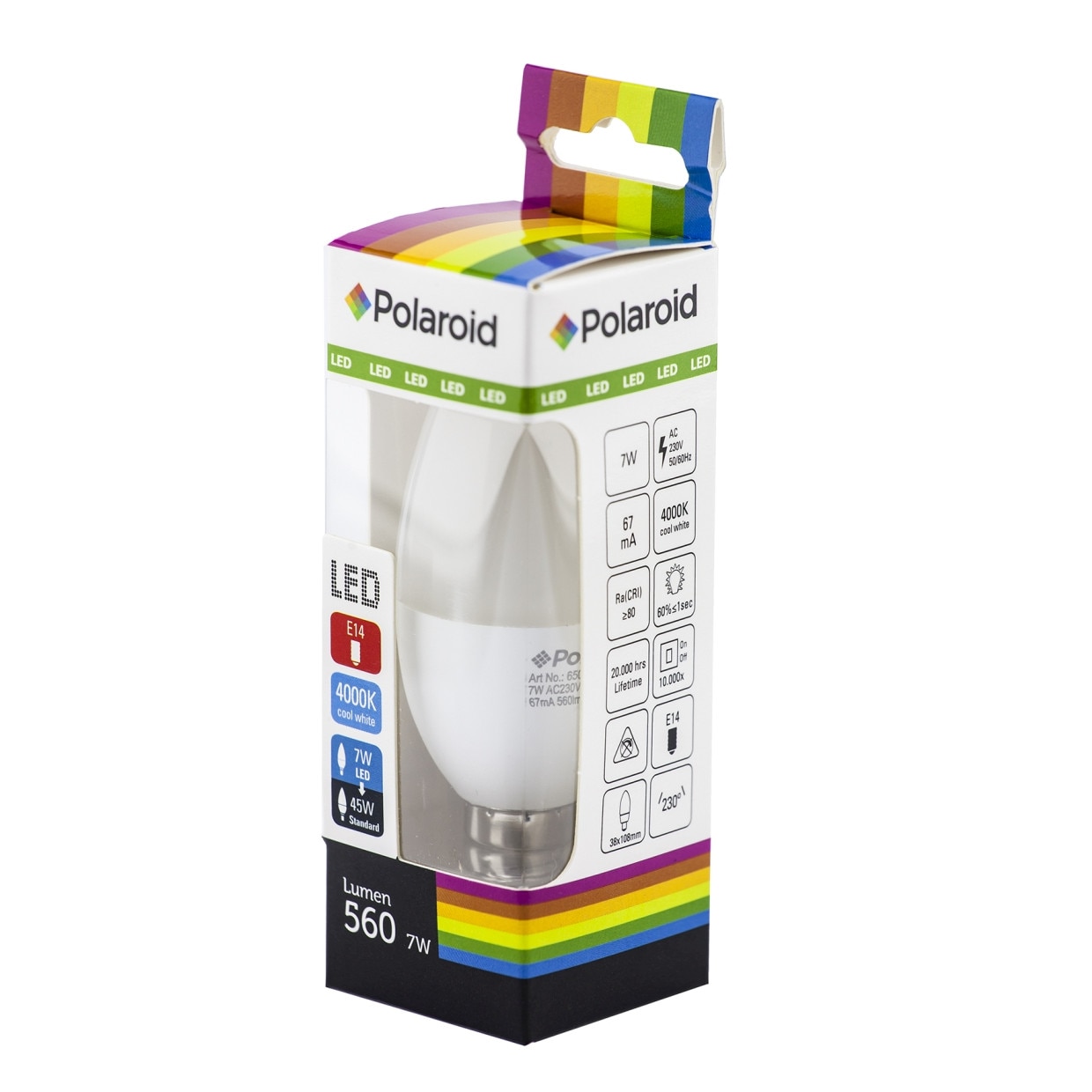 Bec lumanare LED Polaroid E14 7W Neutra 4000K 560 lm