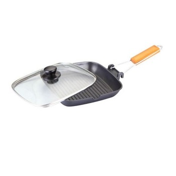 Gratar aluminiu cu capac ,28 cm - Grunberg Gratar aluminiu cu capac ,28 cm - Grunberg