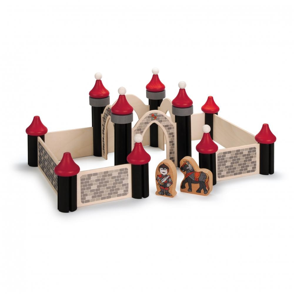 Castelul Cavalerului, set lemn modular, inclusiv figurine lemn