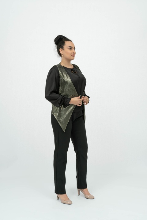 Compleu 3 piese, camasa, pantaloni si vesta