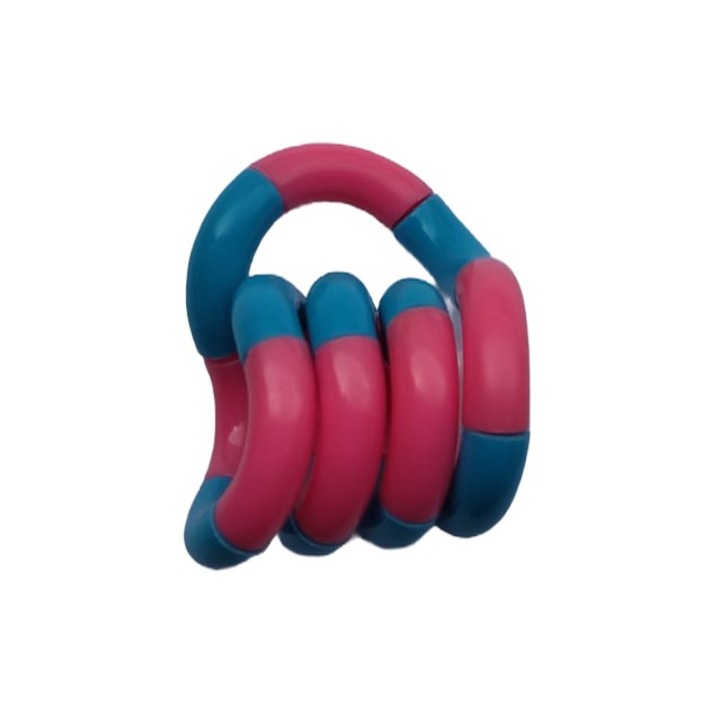 Érzékszervi antistressz játék, ELKID, Special Toys Max Fidget, végtelen dekompressziós mozdulatokkal, 2 színben, stresszoldó szerep, intellektuális stimuláció, +3 év, rózsaszín / kék