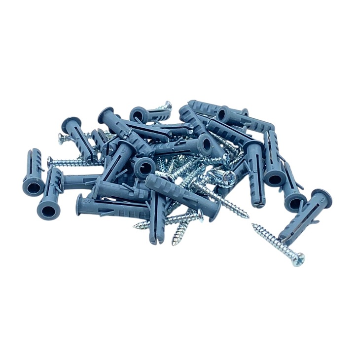 Set 25 bucati dibluri cu surub 12 x 40mm, cap cruce, utilizare universala, albastru inchis