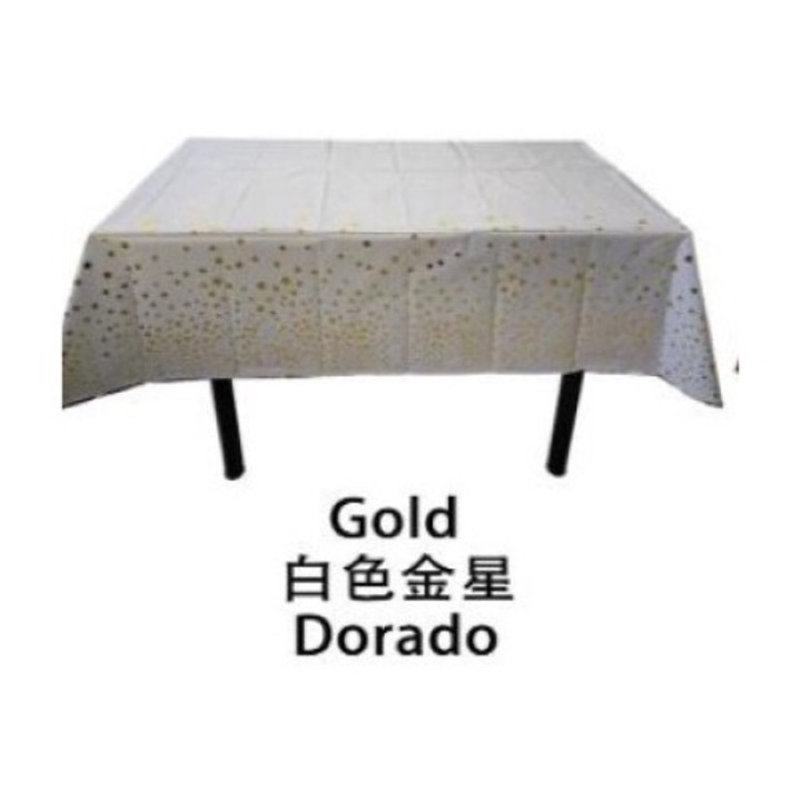 Fată de masă din folie metalică Toolsy, alb, 137x274cm