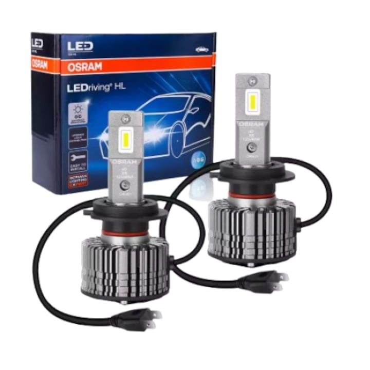 H7-40ベジット Set becuri LED H7 OSRAM, 40W, LED H7, 12v, 6000K, Turbo Ventilator