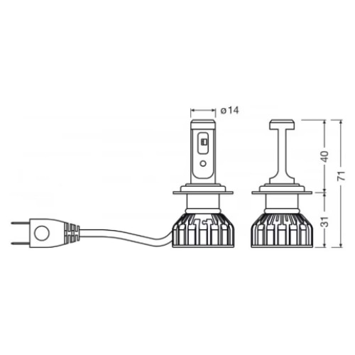 Set becuri LED H7 OSRAM, 40W, LED H7, 12v, 6000K, Turbo Ventilator