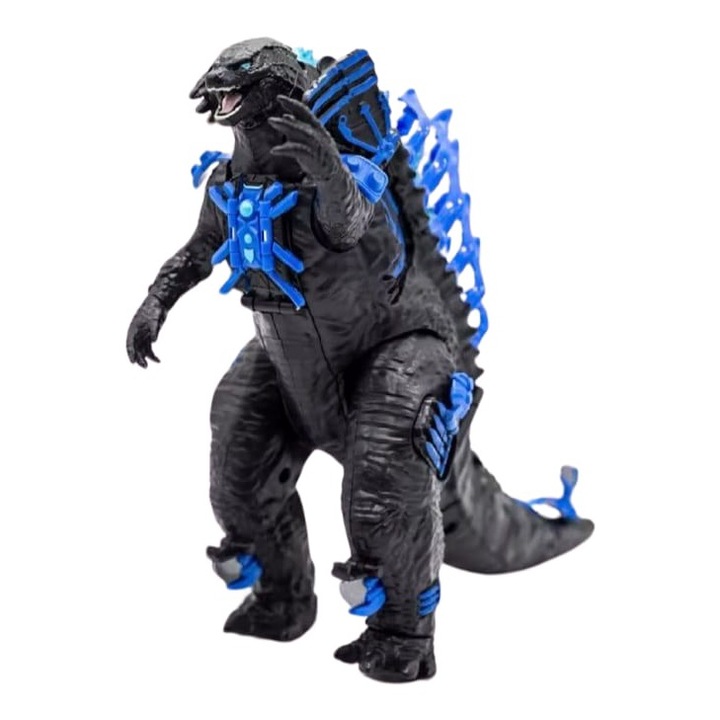 Figurina Godzilla, seria Titan Tech Godzilla vs. Kong, Transforms, negru/albastru, 20 cm