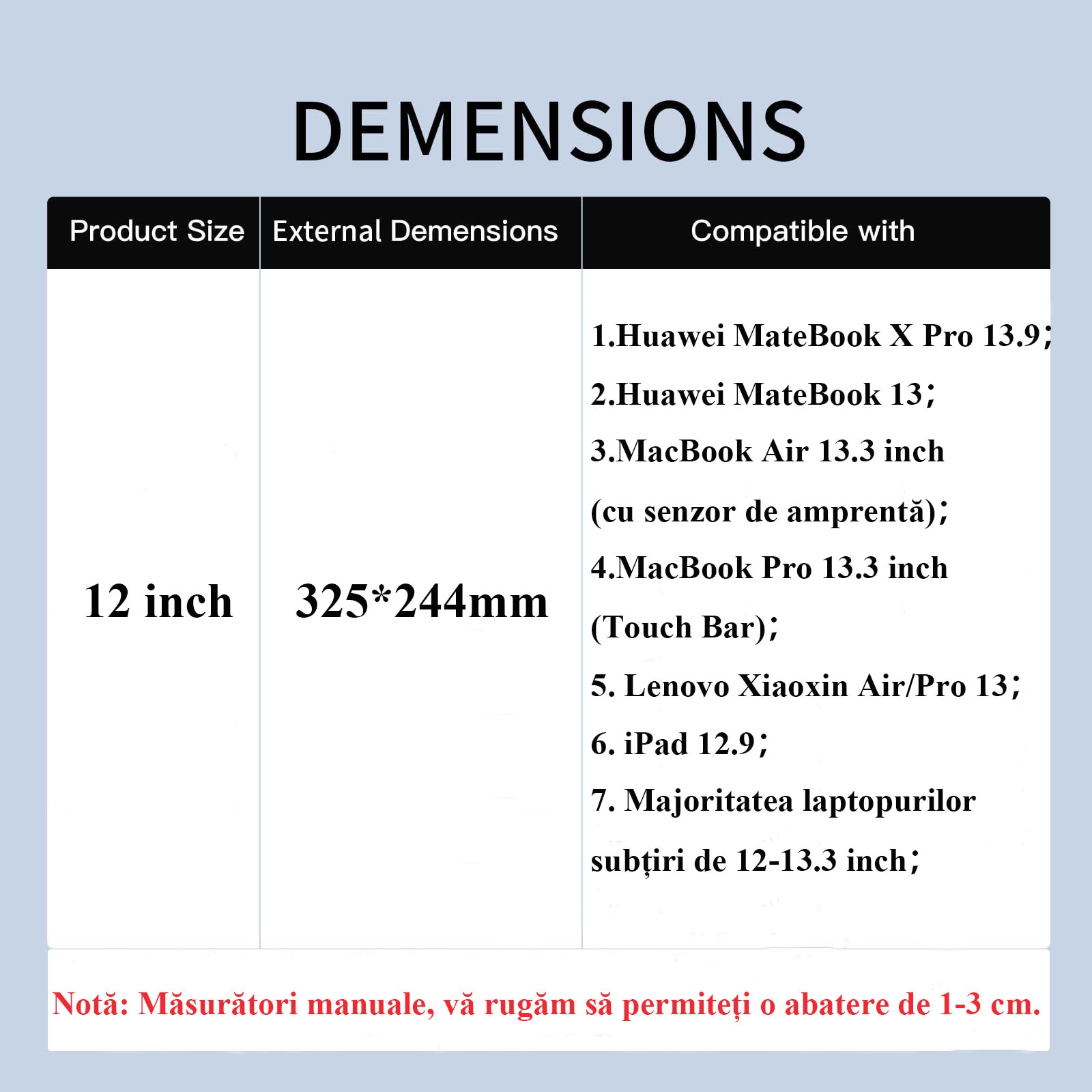 Husa Laptop 12 inch compatibila cu MacBook, Cu punga pentru incarcator, Piele Ecologica, Marime Universala, 325*244 mm, roz