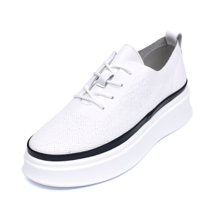 дамски кожени сандали 595001, Бял