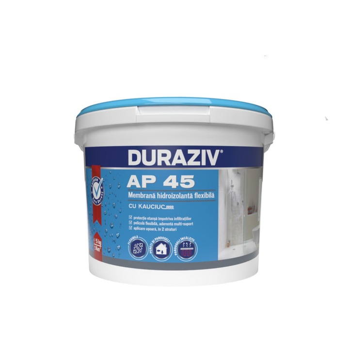 Membrana hidroizolanta flexibila Duraziv Kauciuc, AP 45, 5 kg