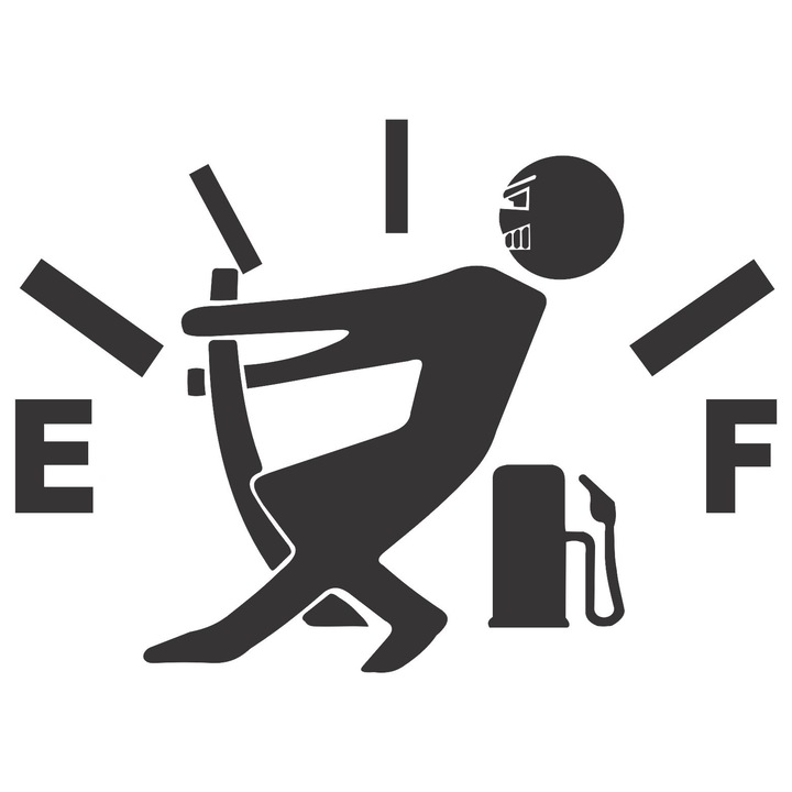 Sticker autoadeziv clapeta rezervor model "Refill" 127x93 mm