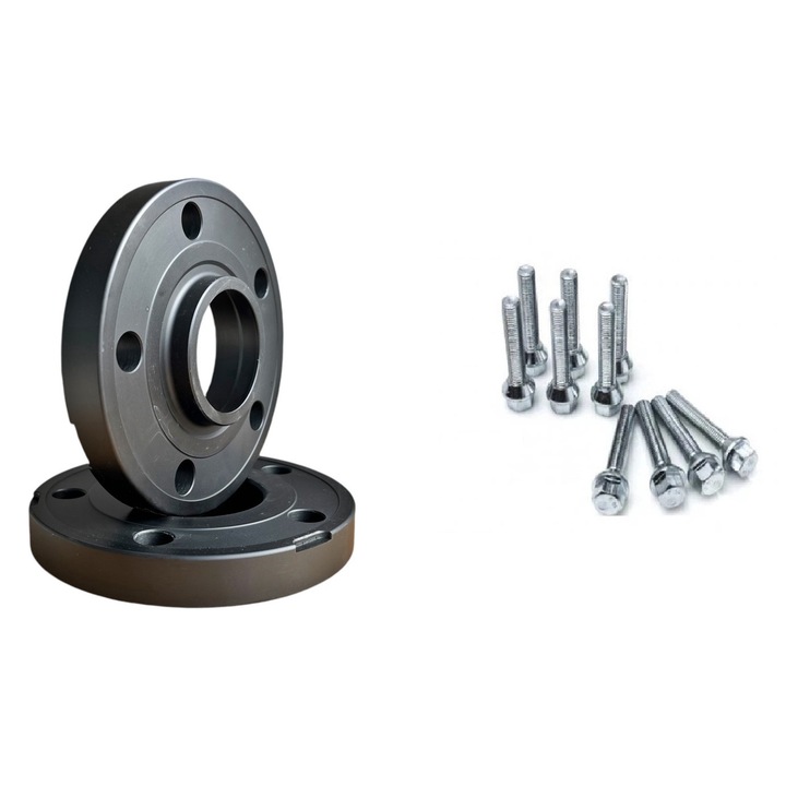 Set 2 distantiere 5x114,3 compatibile Renault/ Nissan 20mm diametru 66,1mm +10 prezoane lungi