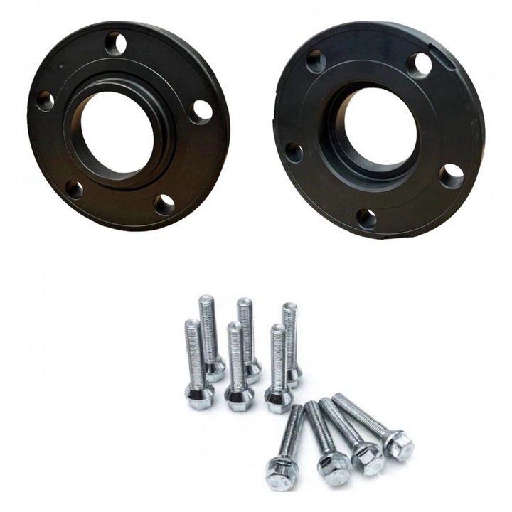 Set 2 distantiere 5x114,3 pt Dacia Duster II 2018-2024 grosime 20mm diamentru 66,1mm +10 prezoane lungi