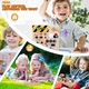 Montessori Konijiwa oktatótábla LED kapcsolókkal és zenélő dobozzal, +1 éves korig, 17x14,5x2,8cm