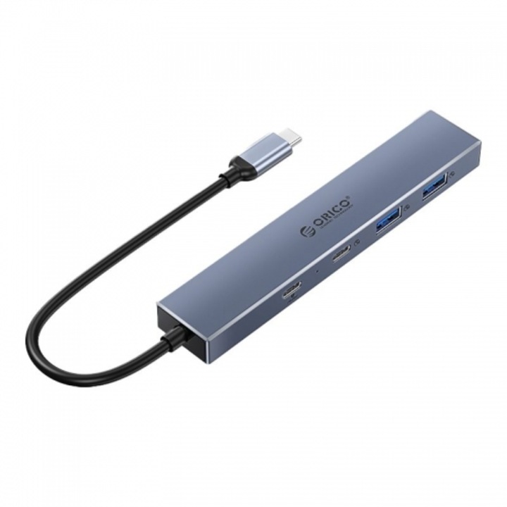 USB ХЪБ Orico DHY-2U2C, 4x USB 3.2 Gen 2 Сив