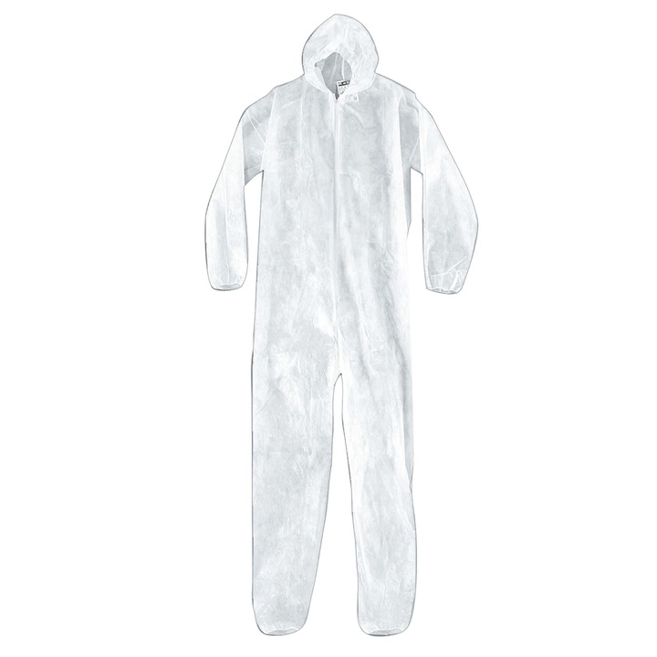 Предпазен гащеризон, полипропилен, размер М, бял