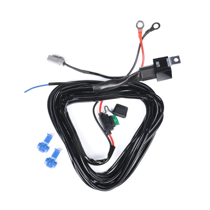 Set cablaj cu releu, Purelux Pro Series, pentru proiectoare auxiliare sau LED bar, 1 conector DTP-2, 12V