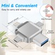 Stick memorie 2TB multifunctional 4 in1, 2000GB transfer rapid intre dispozitive, compatibilitate iPhone si USB 3.0 Type-C OTG, 4 tipuri de conexiuni, High Speed, Argintiu