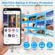 Stick memorie 2TB multifunctional 4 in1, 2000GB transfer rapid intre dispozitive, compatibilitate iPhone si USB 3.0 Type-C OTG, 4 tipuri de conexiuni, High Speed, Argintiu