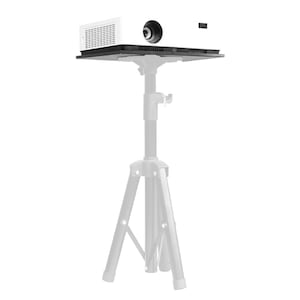 Tava De Sustinere Videoproiector Portabil, SINBINTA, Suport Multifunctional pentru Laptop si Proiector cu Trepied Ajustabil, Reglabil de la 90 la 180cm inaltime, Rotire 360°, Capacitate 20kg, Usor de instalat, Otel/ABS, 36x26cm, Negru