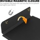 Husa/Carcasa Laptop 13/14 inch, Piele PU Eco, Compatibila MacBook Air 13, MacBook Pro 13/14, Surface Pro/Go, Surface Laptop, Dell XPS 13, ThinkPad X1, Zenbook 14, cu Suport Pliabil, Protectie, Negru