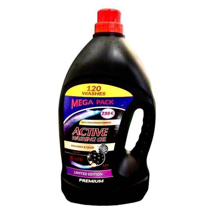 Detergent de rufe lichid, pentru haine negre, Active, 4.1 L, 120 spalari
