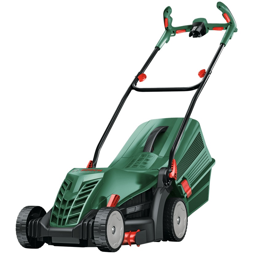 Masina de tuns gazon/iarba electrica Bosch UniversalRotak 37-550, putere 1400 W, latime taiere 37 cm, 5 trepte de taiere, inaltime taiere 25 - 70 mm, sac colector 40 l