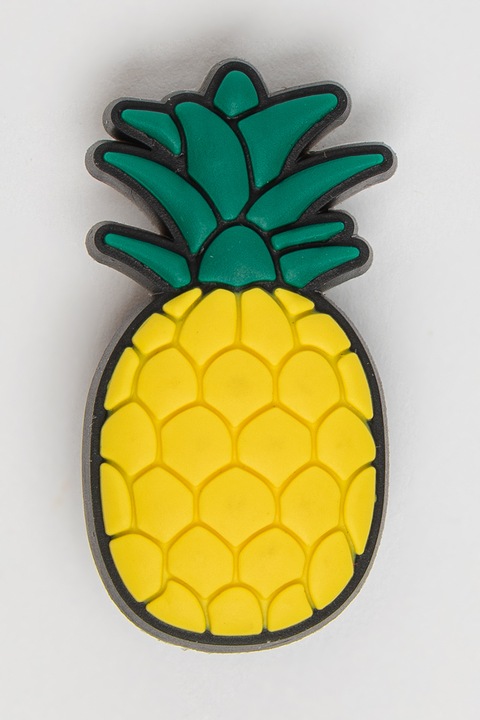 Crocs, Джибиц Jibbitz™ с дизайн на ананас, Зелен, Жълт