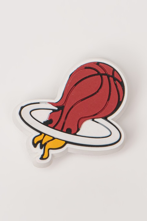 Crocs, Talisman pentru saboti Jibbitz Basketball Team, Alb, Maro cognac