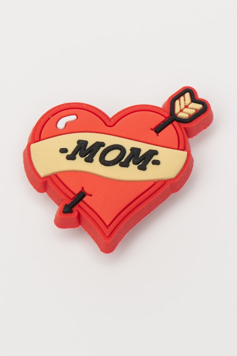 Crocs, Сърцевиден джибиц, Бледожълт, Аленочервен