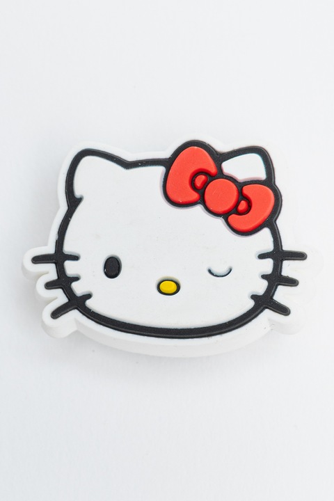 Crocs, Джибиц с принт, Бял, Аленочервен