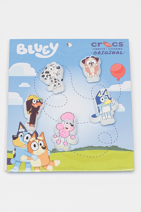 Crocs, Аксесоар джибиц, Светлорозов, Бял, Светлосин