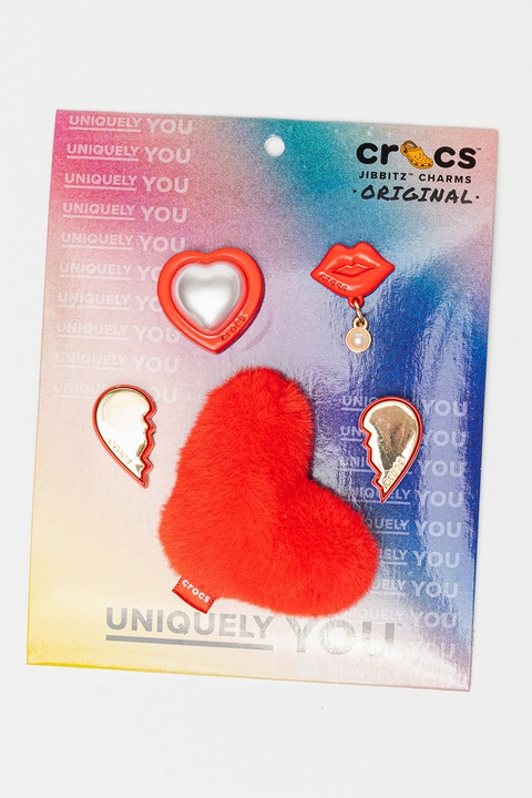 Crocs, Джибиц Jibbitz™ с форма на сърце, Червен