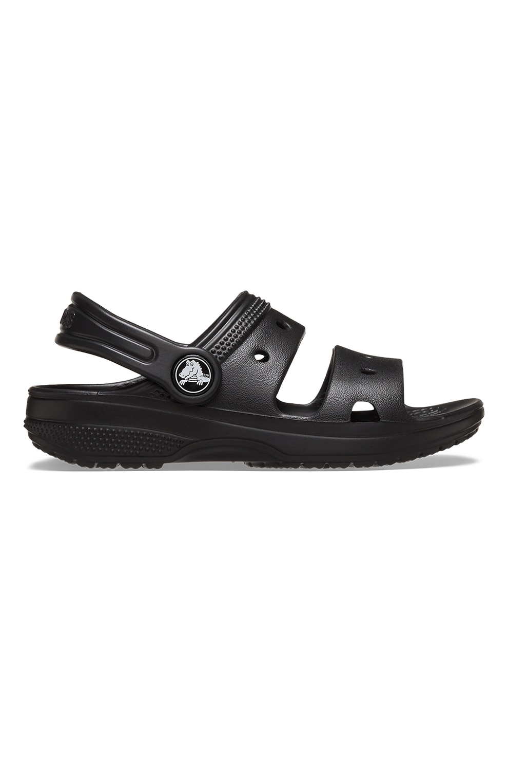 Crocs, Sandale slingback cu model uni, Negru, 20-21 EU