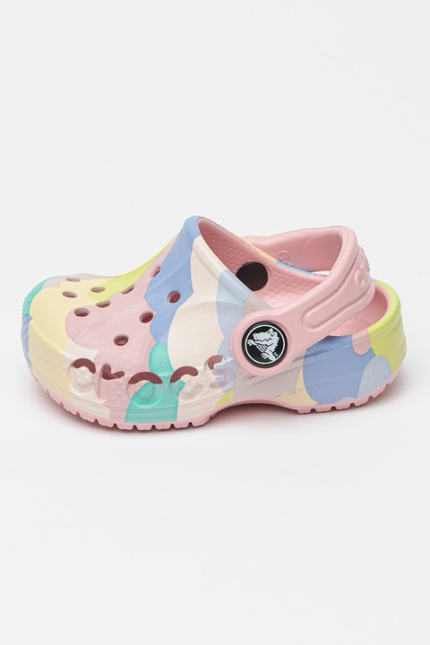 Crocs, Saboti cu model stea, Verde/Roz/Albastru