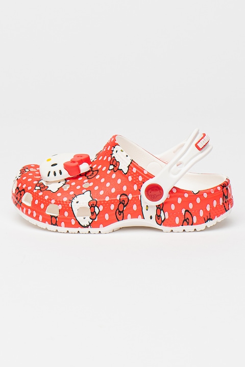 Crocs, Крокс Hello Kitty с отворена пета, Червен/Бял