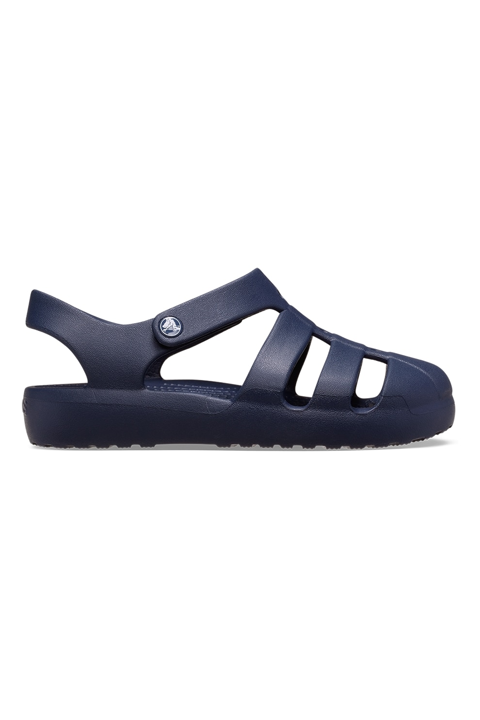 Crocs, Sandale cu velcro si logo, Bleumarin, 23-24 EU