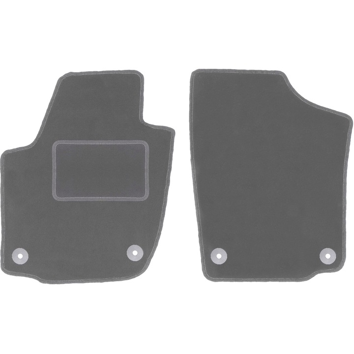 Set fata covorase auto, 4 bucati, presuri auto, pentru: Skoda Rapid (2013-2019) liftback, sedan, spaceback, break grafit