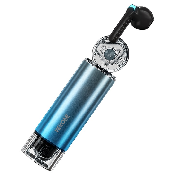 Casti Wireless In-Ear WEKOME V55 Fragrance (Albastru), Bluetooth 5.3, Autonomie 5h, Design Eleganta Aromata