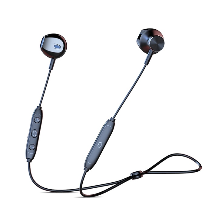 Casti Sport Bluetooth Langsdom L5C, Bluetooth 5.0, Rezistente la apa, Autonomie 10h, Negru