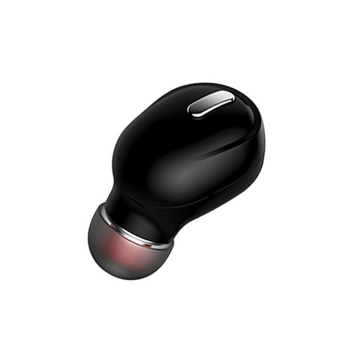 Casti Bluetooth Mini In-Ear X9, Bluetooth 5.0, Bass Surround 6D, Autonomie 5h, Negru