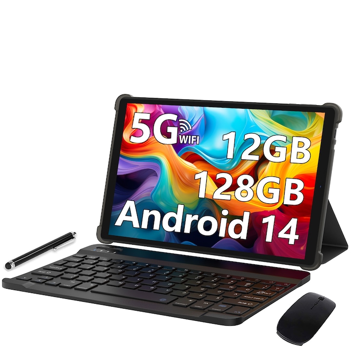 Таблет 10.1" Octa-Core MAGCH L231, 12GB RAM, 128GB ROM, Android 14.0, 5GHz WIFI, 8000mAh, черен