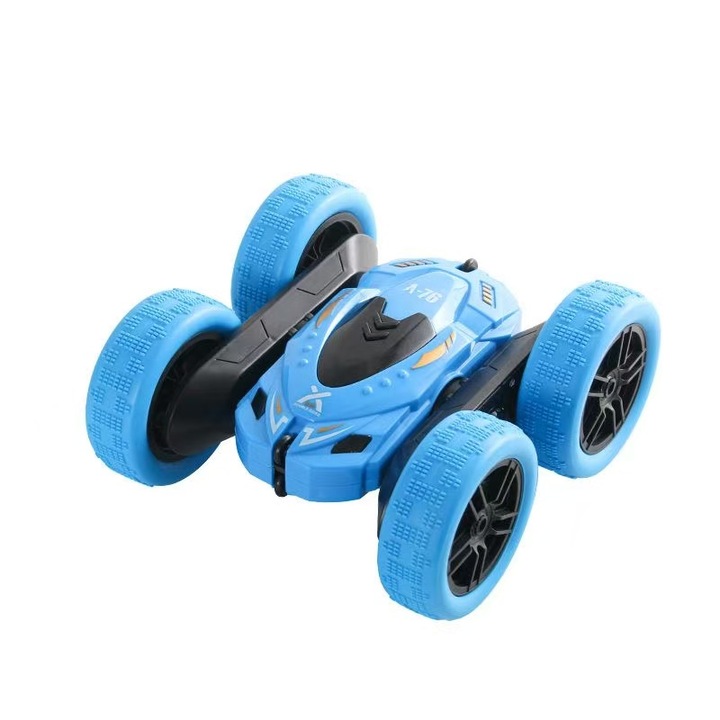 Masina de cascadorii cu telecomanda fara fir 2.4G, drifting, ambele pe baterii reincarcabile albastru
