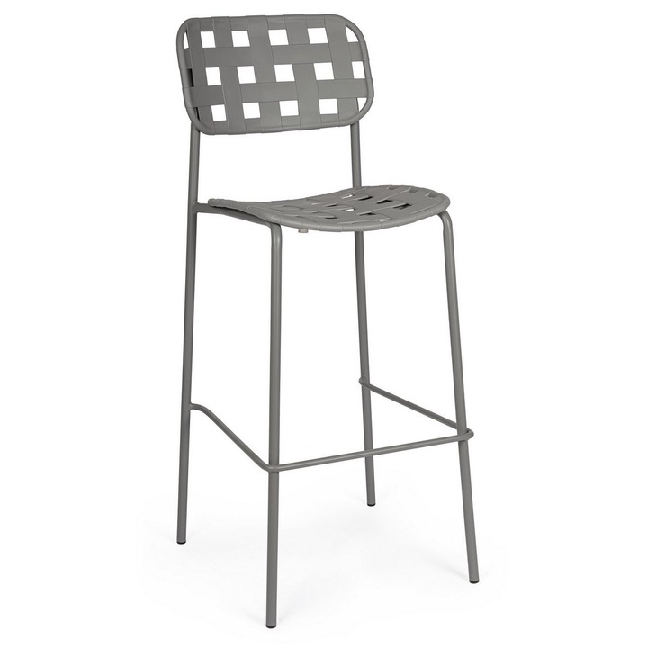 Set 4 scaune bar otel gri Clover 52x45x109 cm