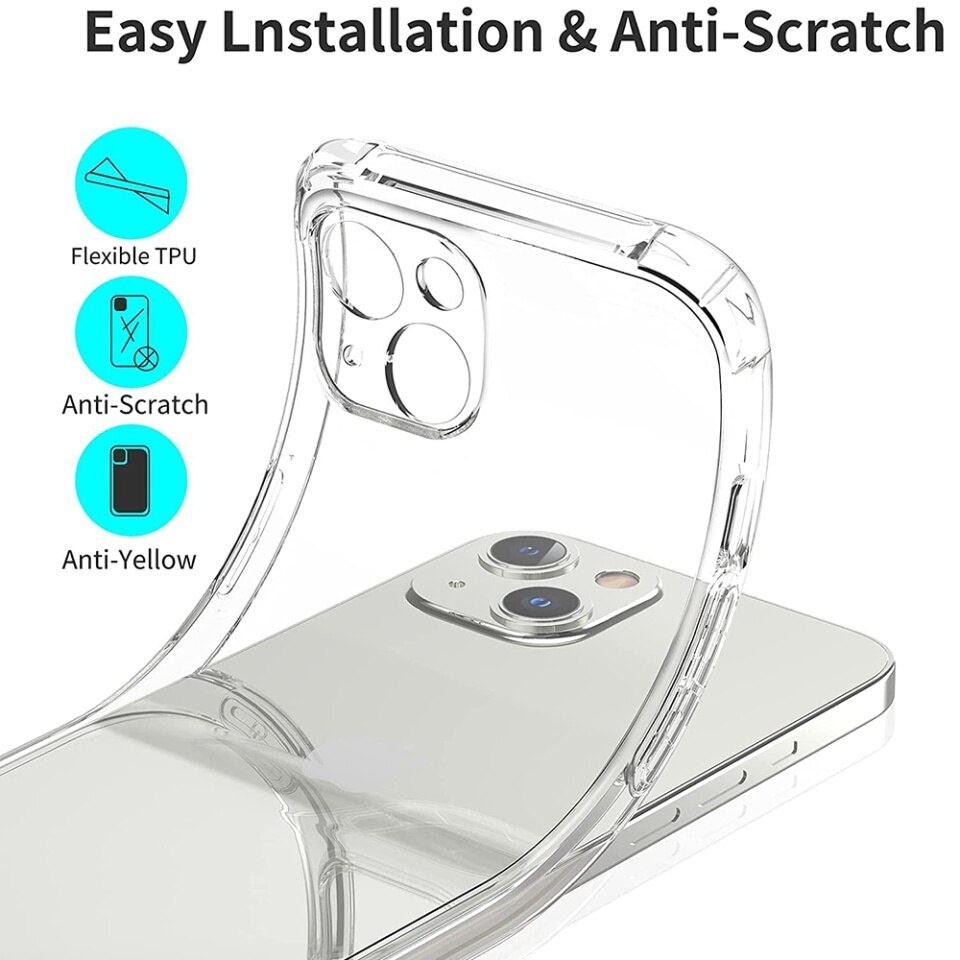 Husa pentru Motorola Edge 50 Fusion, SKYDDAR INNOVATION, Shockproof Clear din Silicon Slim, Transparenta, set cu sticker