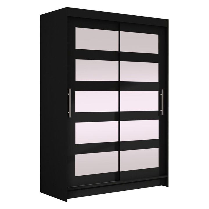 Dulap Miami IV, MIRJAN24, negru, 58x120x200 cm