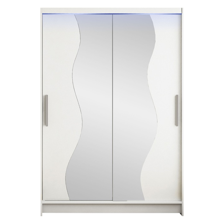 Dulap Miami S cu LED, MIRJAN24, alb, 58x120x200 cm