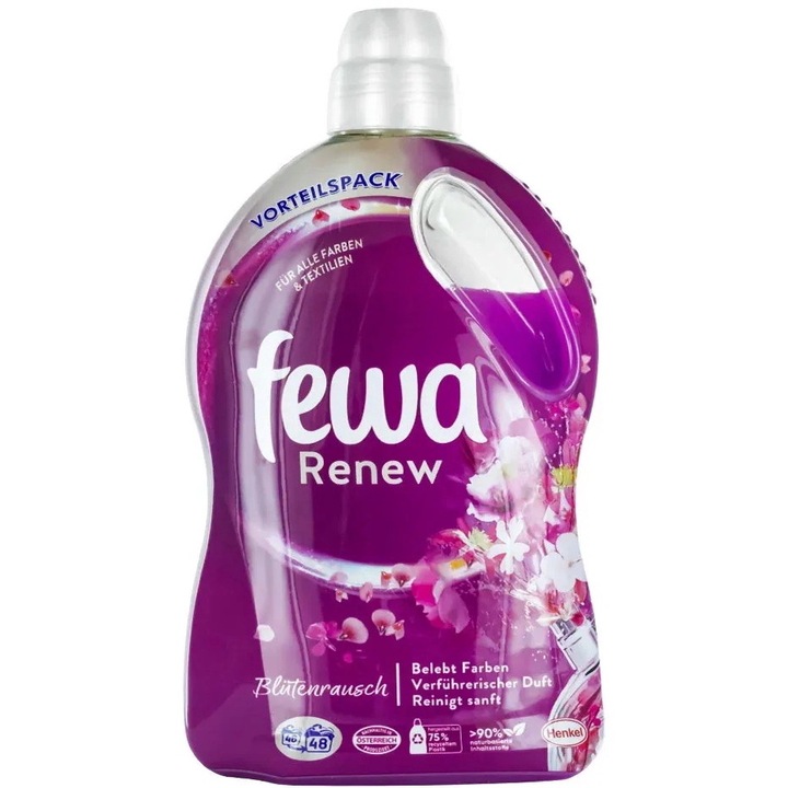 Színes mosószer, folyékony, FEWA, 2,64 L, 28 mosás