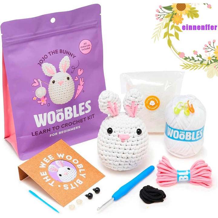 Horgolási készlet kezdőknek, lépésről lépésre videós oktatóanyagokkal